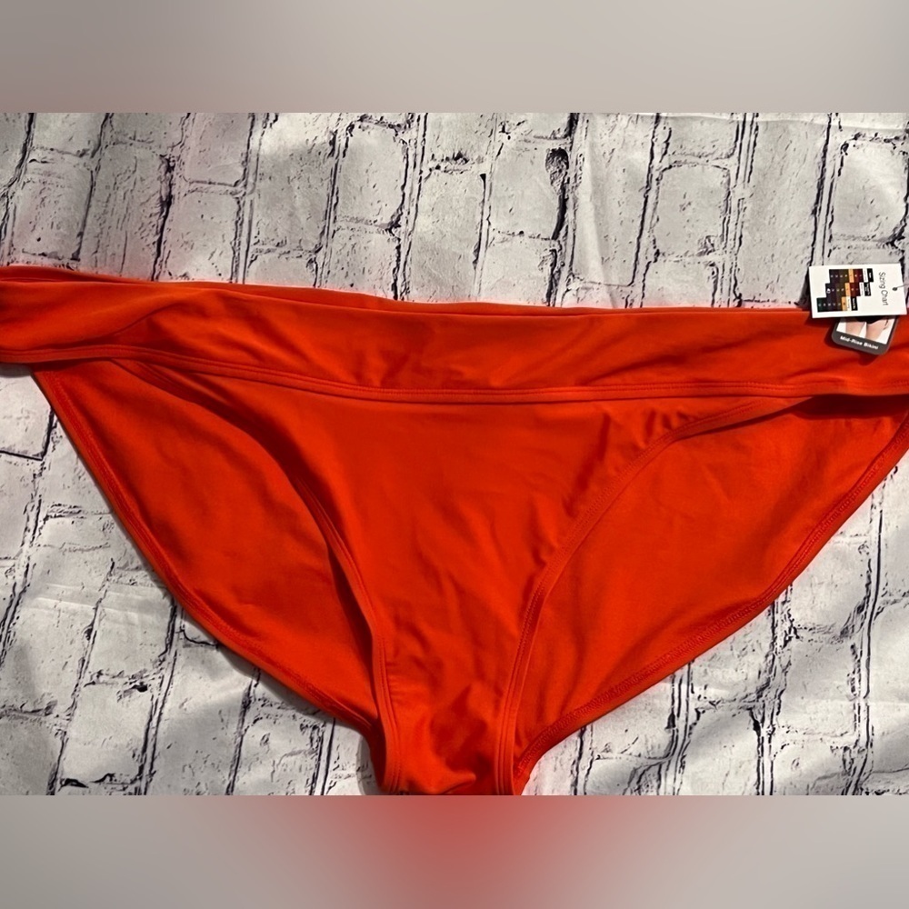 Women’s Time and Tru orange bikini bottom size 3X (24w-26w) NEW
